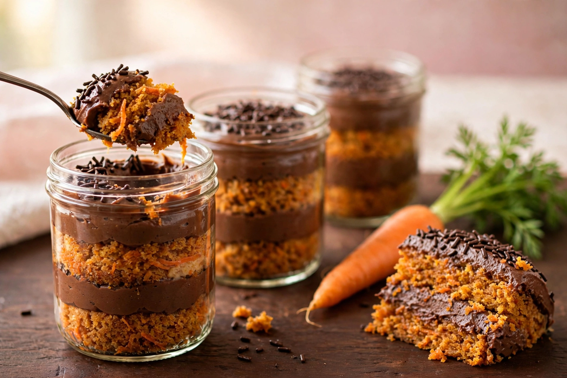 Receita de Bolo no Pote de Cenoura com Brigadeiro para Vender