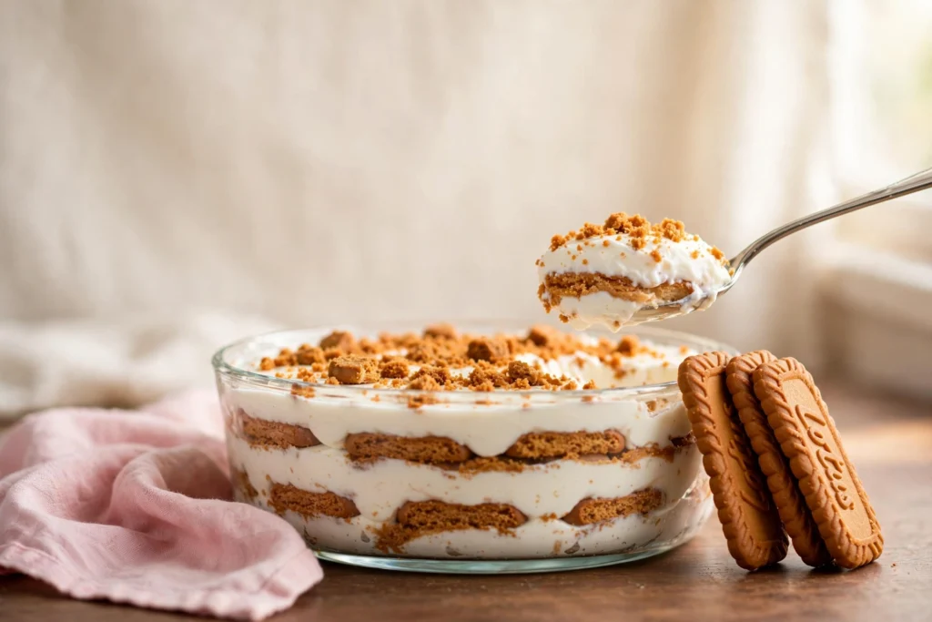 Receita de Cheesecake Japonês de 2 Ingredientes (Iogurte Grego com Biscoff) para Vender