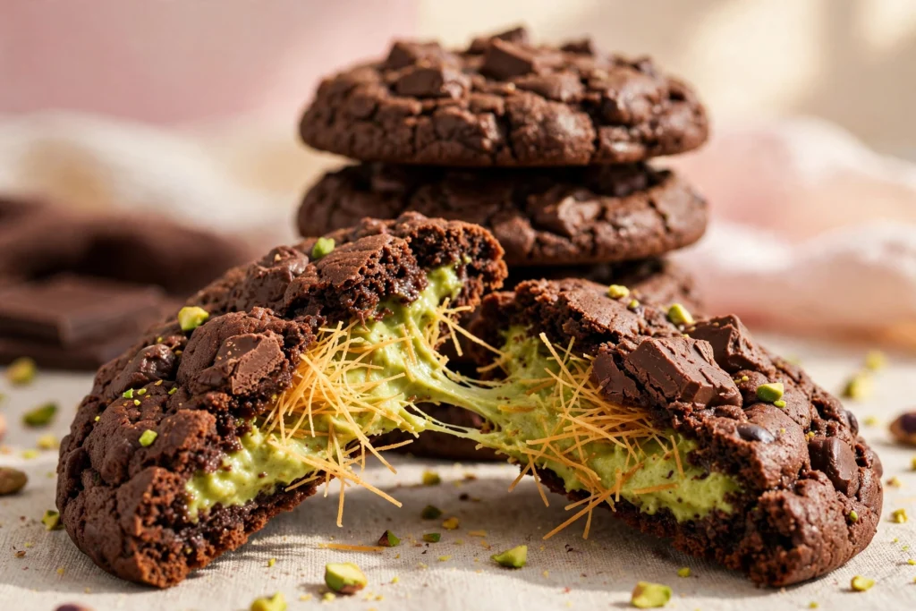 Receita de Cookie Dubai (Cookie de Chocolate Recheado de Pistache Crocante) para Vender