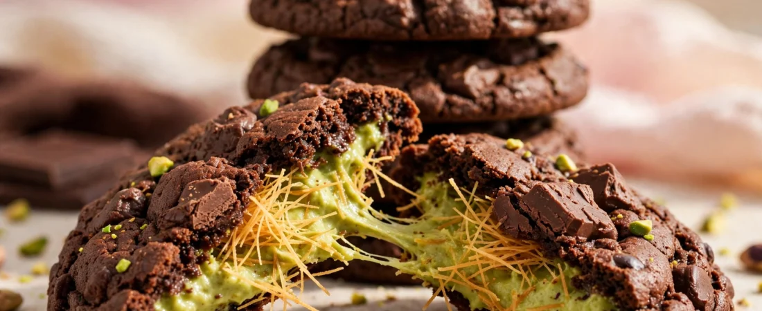 Receita de Cookie Dubai (Cookie de Chocolate Recheado de Pistache Crocante) para Vender