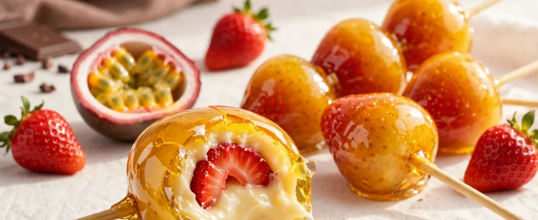 Receita de Morango Cravejado de Maracujá (Morango do Amor de Maracujá) para Vender